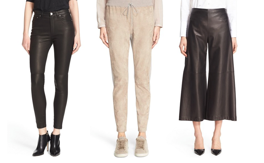 outfit grid womens leather pants trousers culottes