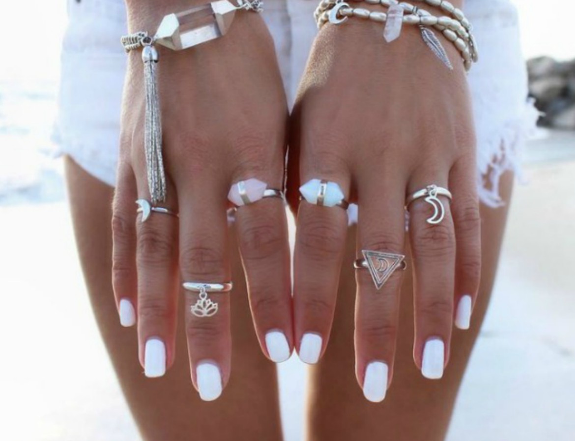 white nail polish