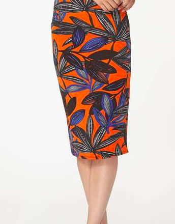 Orange Lily Pencil Skirt - £10