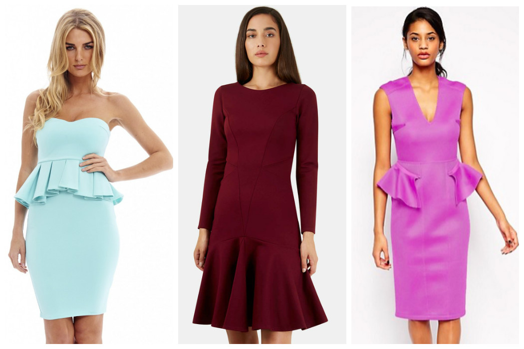 bold-colour-peplum-dresses