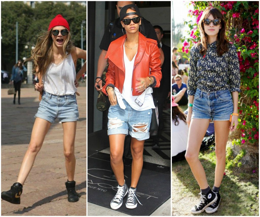 High tops with hot sale shorts womens