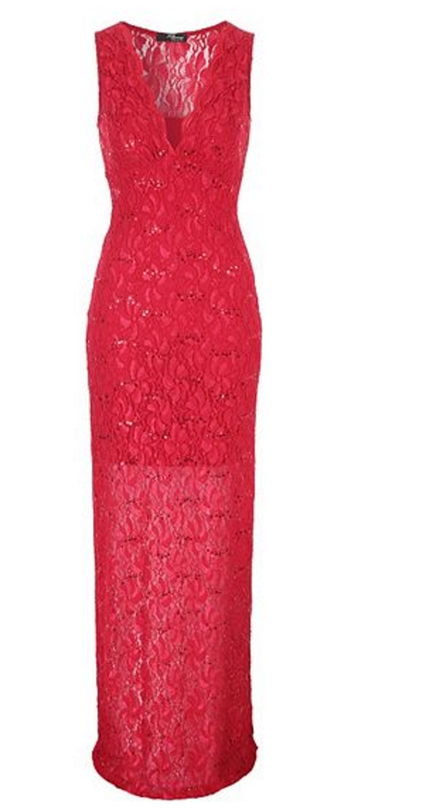 Jane Norman Sequin Lace Maxi Dress £65