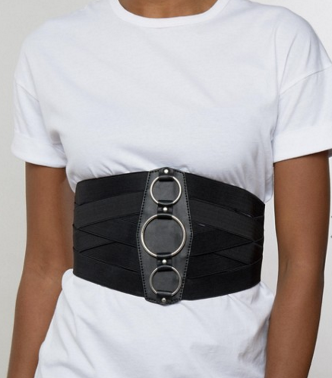 ASOS Wide Elasticated Waist Belt With Ring Detail £15.00