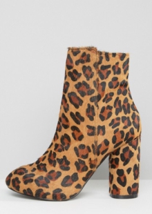ASOS Miss Selfridge Leopard Print Boots