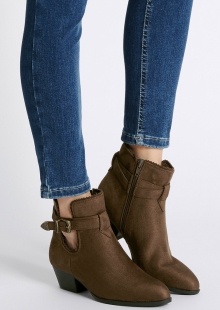 Marks and Spencer Block Heel Western Trim Ankle Boots