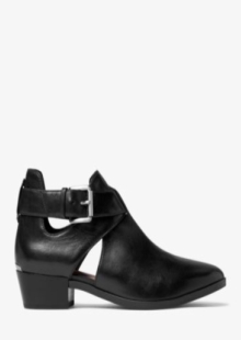 Michael Kors Mercer Cutout Leather Ankle Boots