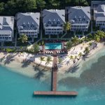 Aerial view of South Point serviced appartments Antigua