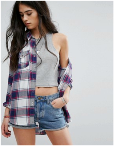 ASOS Superdry boyfriend blue and red check shirt