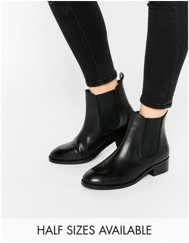 ASOS black leather chelsea boots