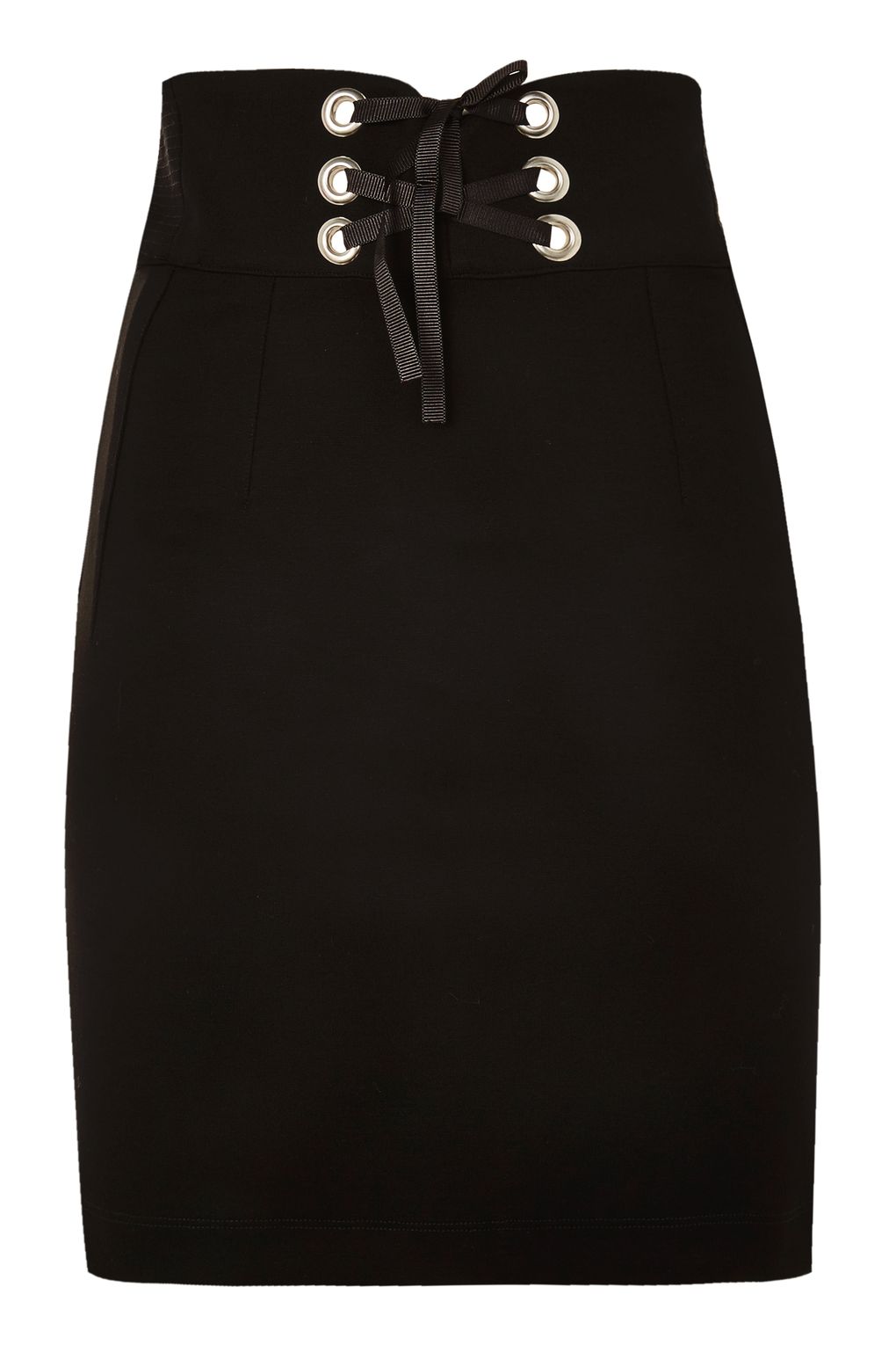 Corset Waist Mini Skirt Black