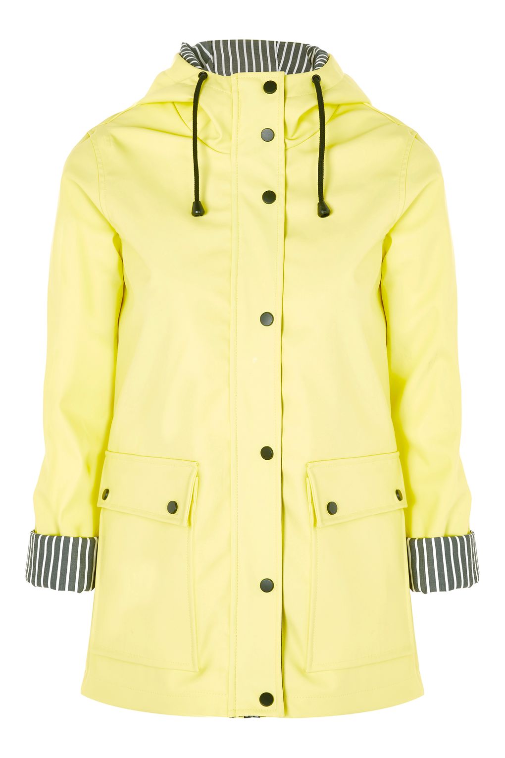 Yellow Hooded Raincoat Mac
