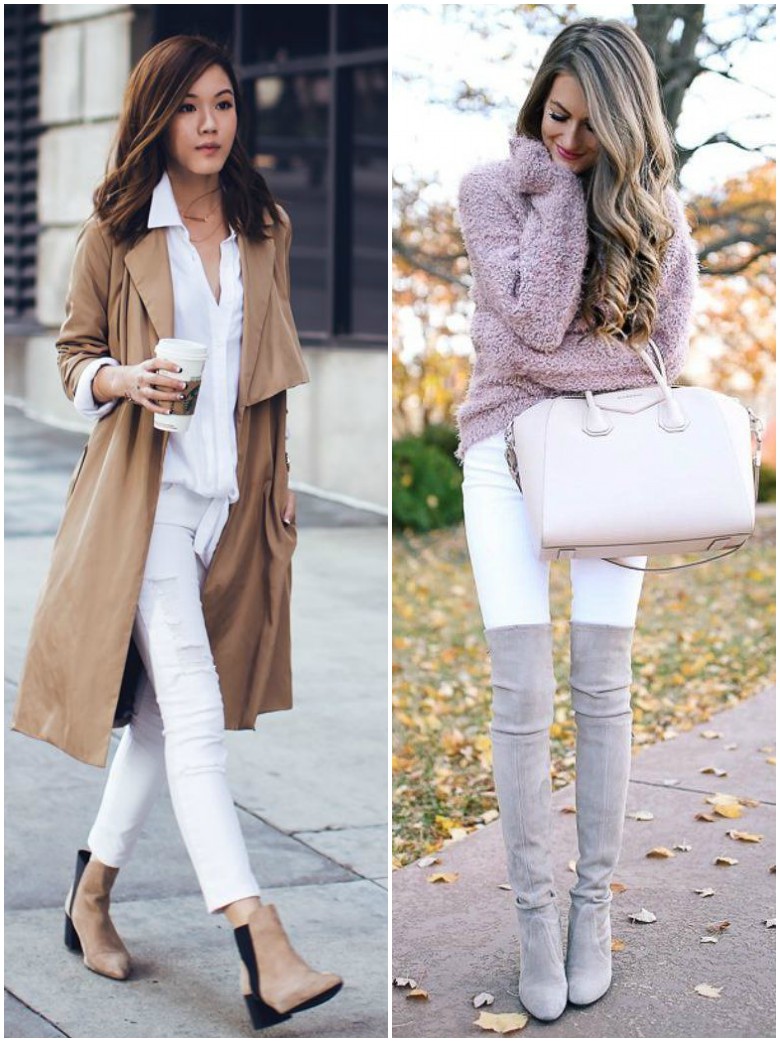 Autumn Winter White Jeans