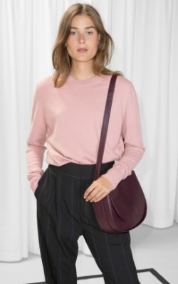 &OtherStories Cashmere Knit Sweater - $145 pink 100% cashmere jumper shop