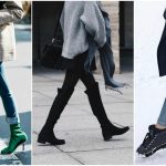 women wearing winter boots in the street