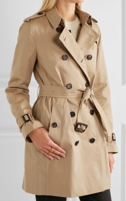 The top 3 trench coats - Net-a-Porter Burberry The Kensington Mid cotton-gabardine trench coat