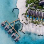 Fushi Faru aerial shot luxury resort in the Maldives