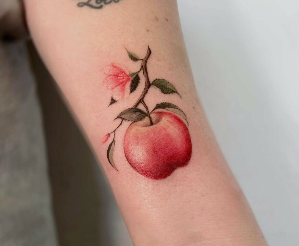 16 Latest Apple Tattoos To Inspire You In 2024   369160626 18097388893345134 3568411061596170518 N 1170x962 