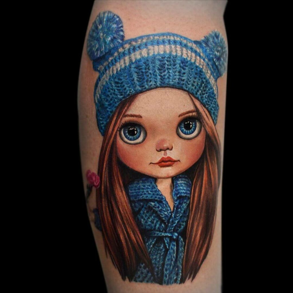 Embroided Doll Tattoo