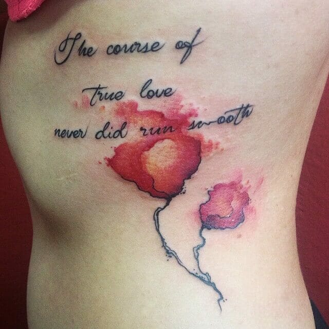 The Watercolor Flower Quote Tattoo