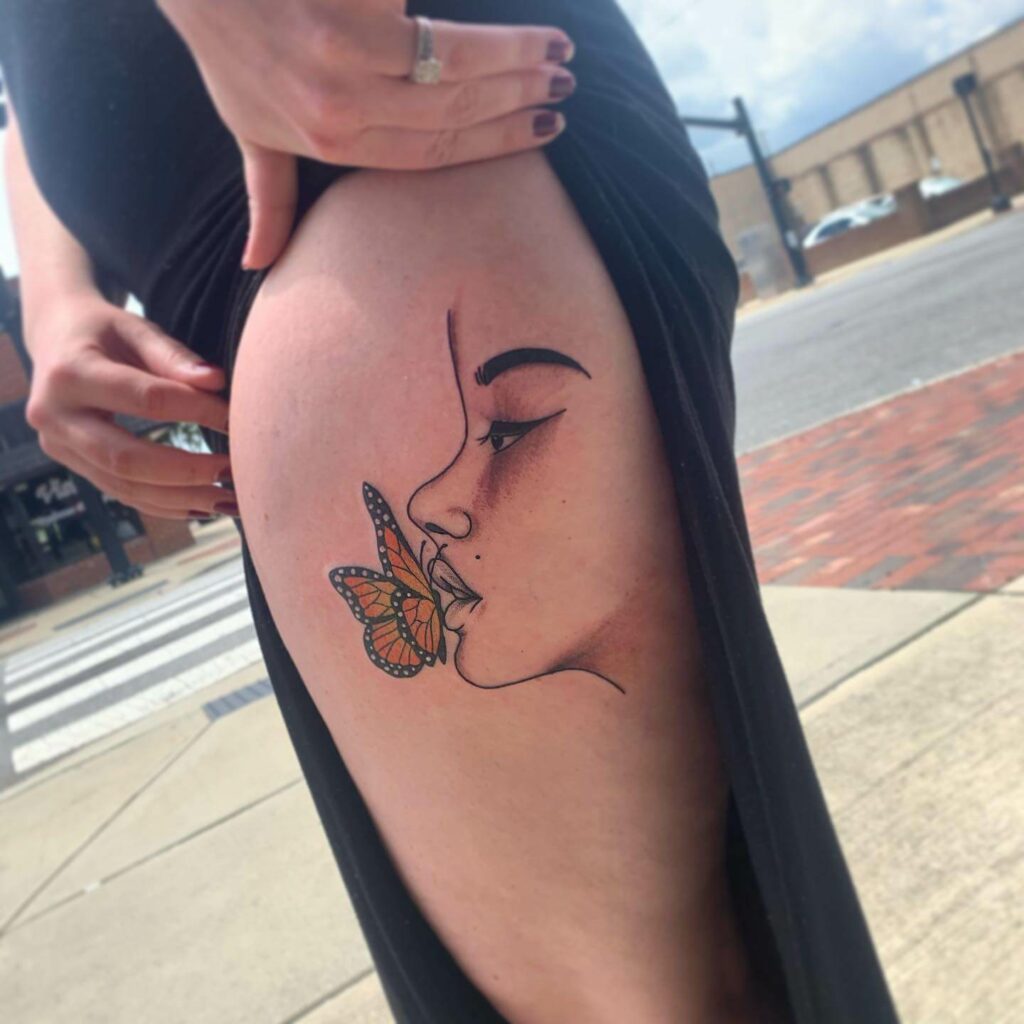 Butterfly Hip Tattoo