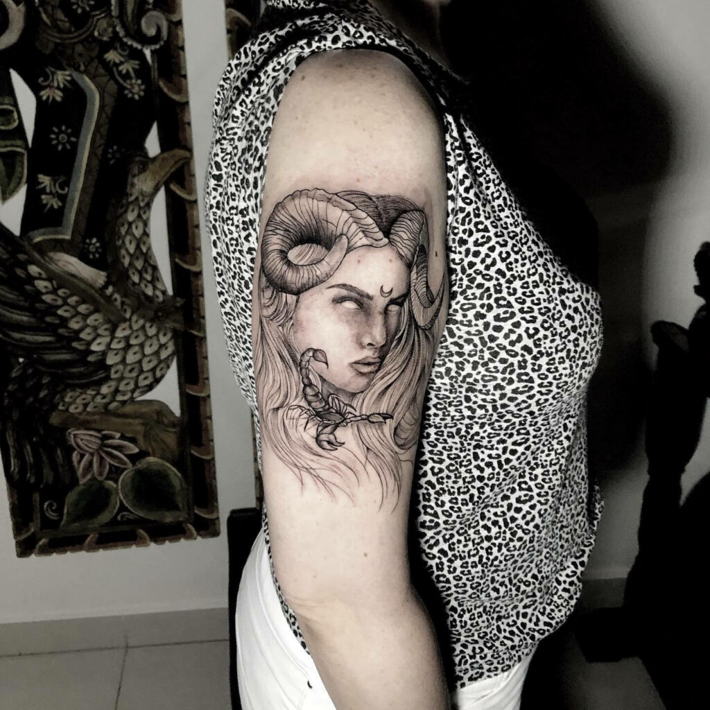 Aries Woman Tattoo