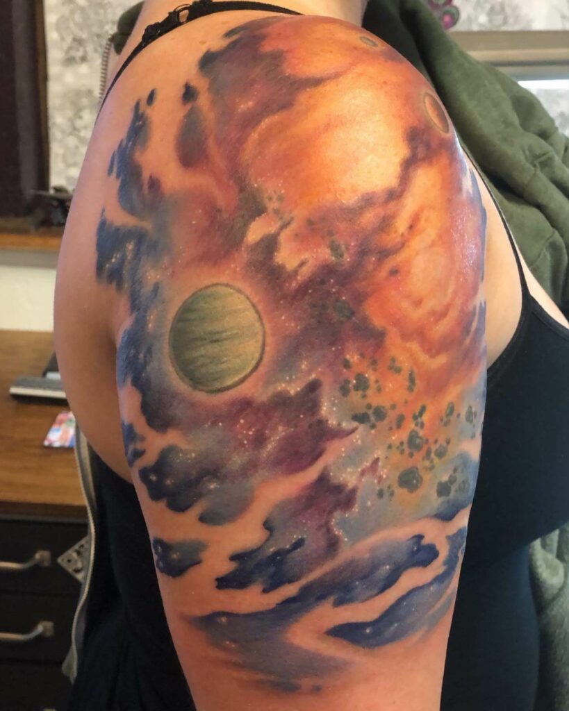 Shoulder Cosmic Tattoo