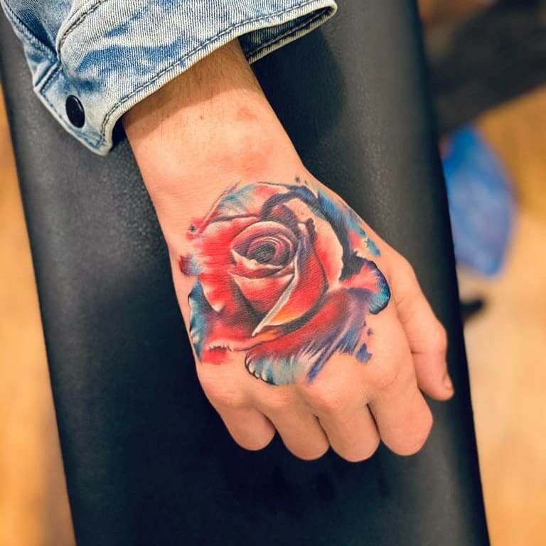 Realistic Rose Tattoo