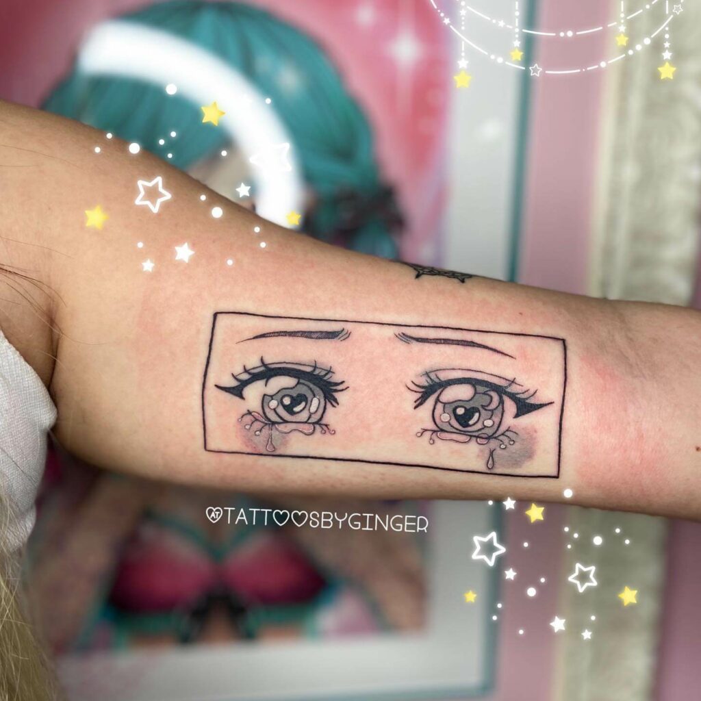 Tattoo uploaded by MyLan Louangsana  Crying anime eyes enjoyed doing this  one View my instagram for more photos of my work mylanlou  Tattoodo