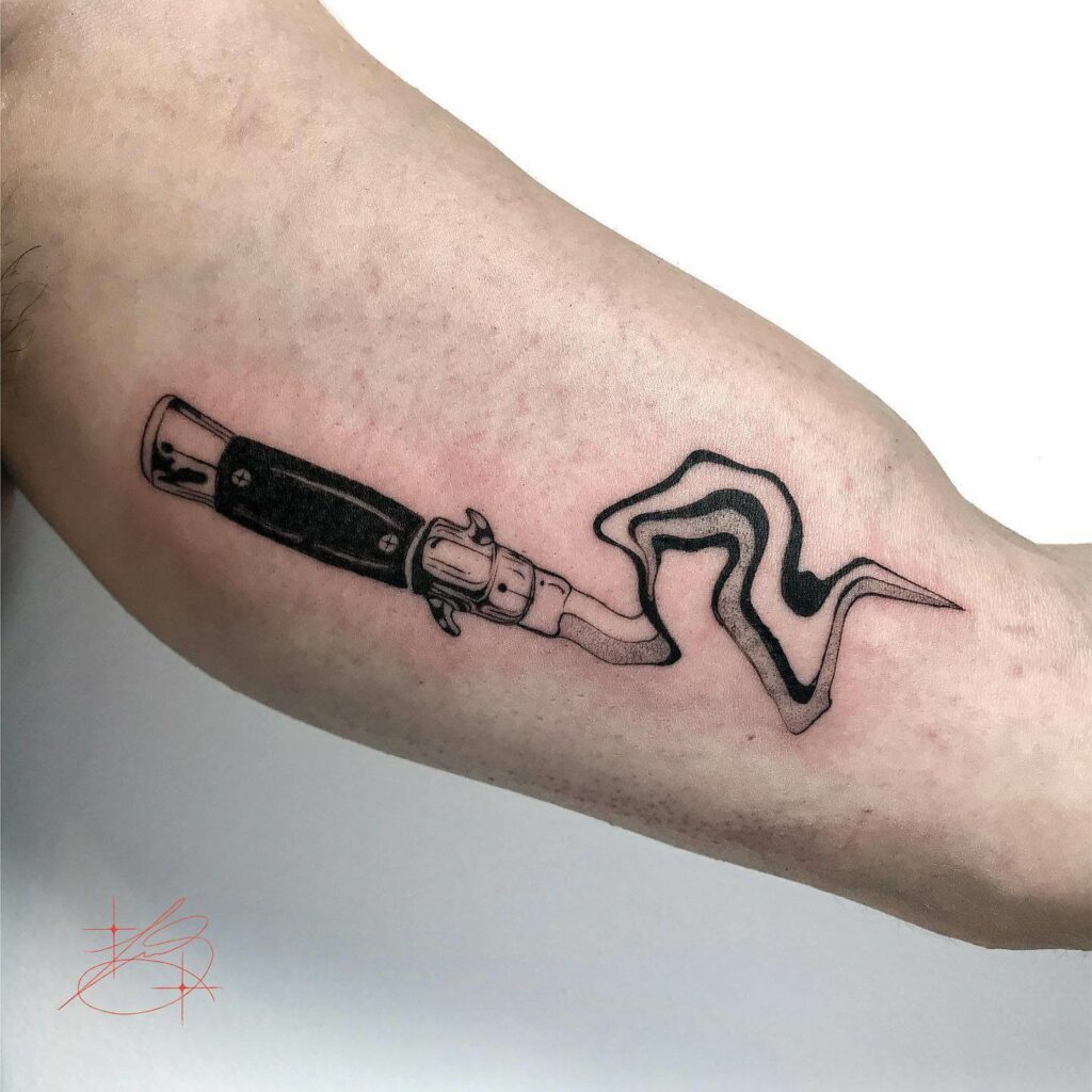 Switchblade Black Dagger Tattoo