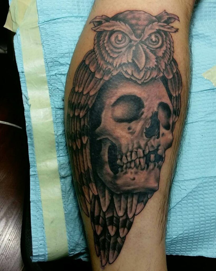 Skull Tattoo Designs Winged Owls Edition