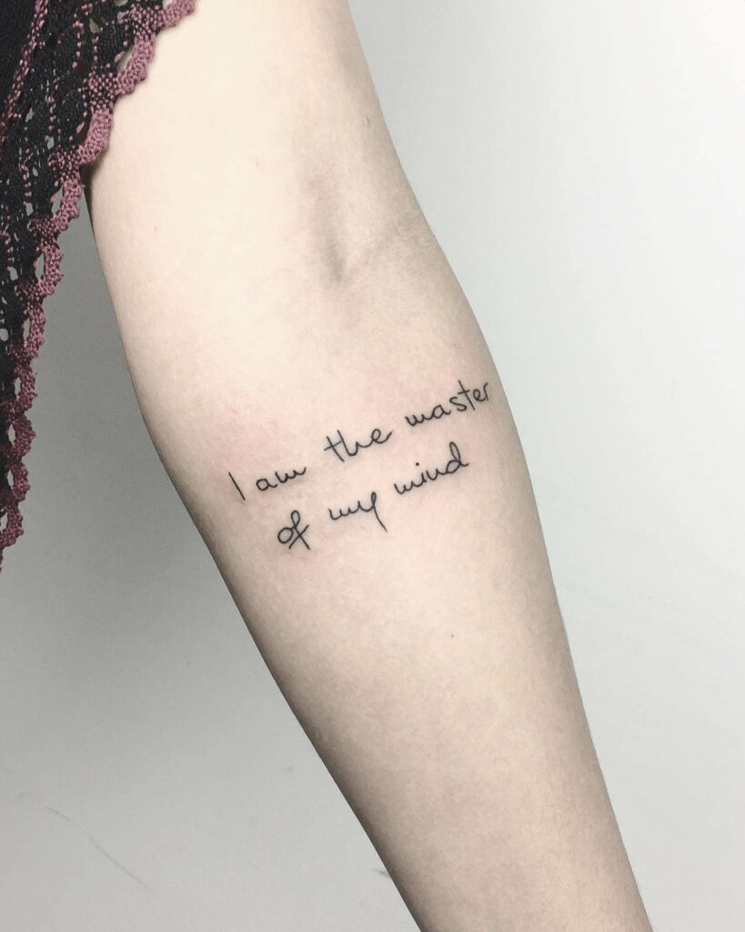 Personal Strength Quote Tattoo