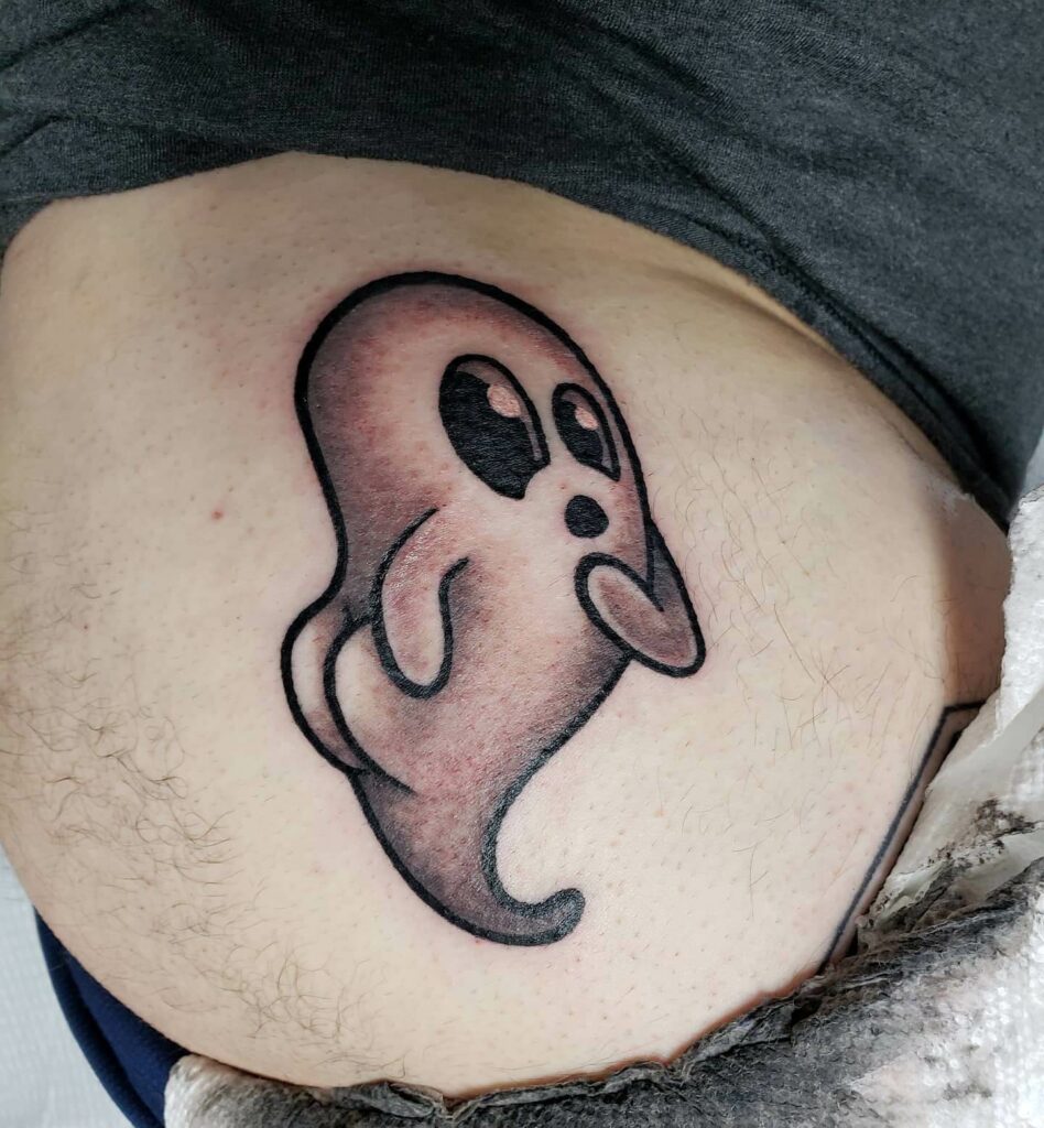 Minimalist Ghost Tattoo