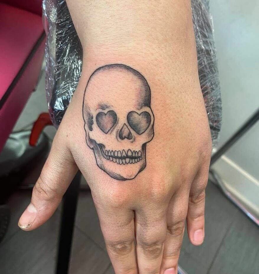 Heart-shaped Skull Tattoo