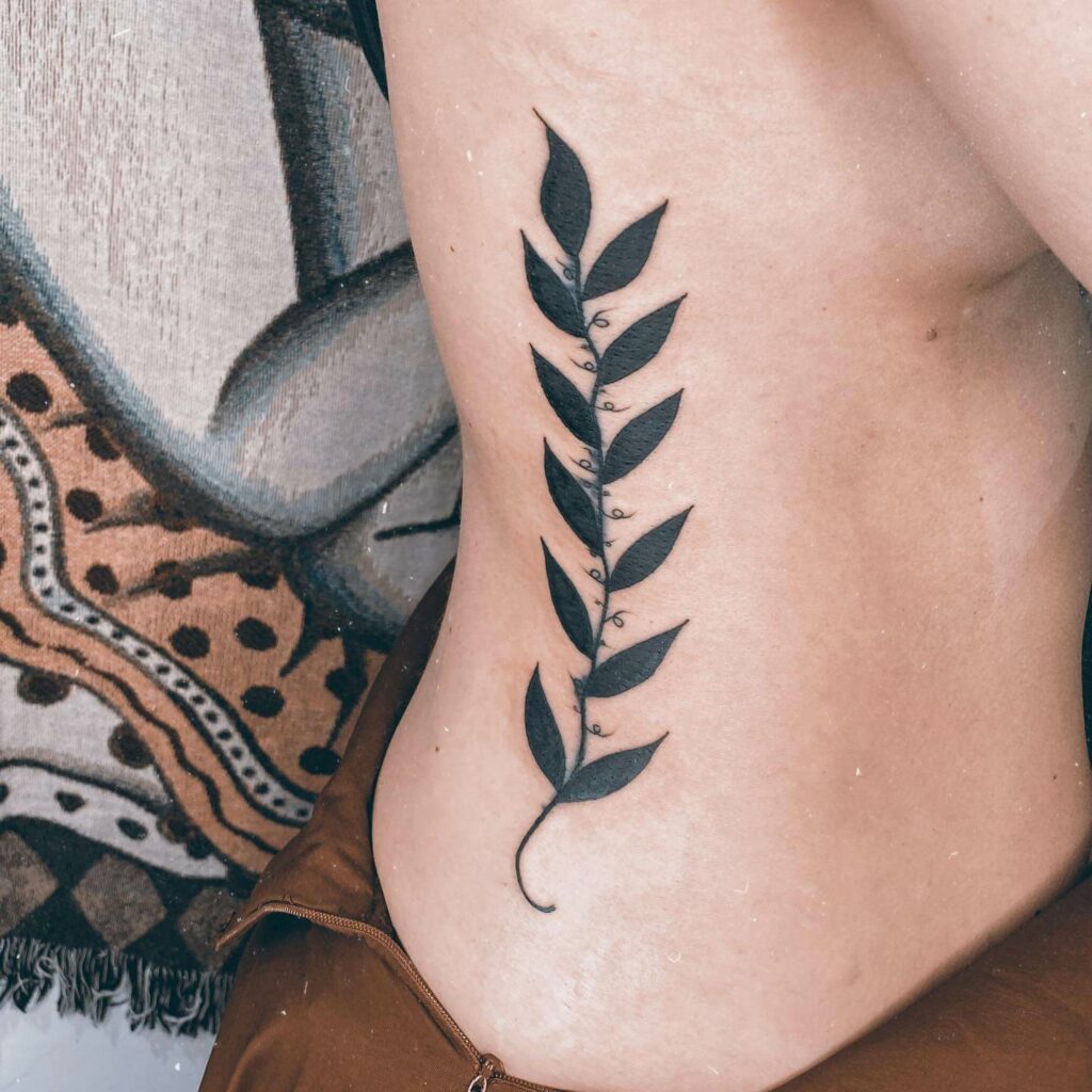 Black Leaves Flash Tattoo