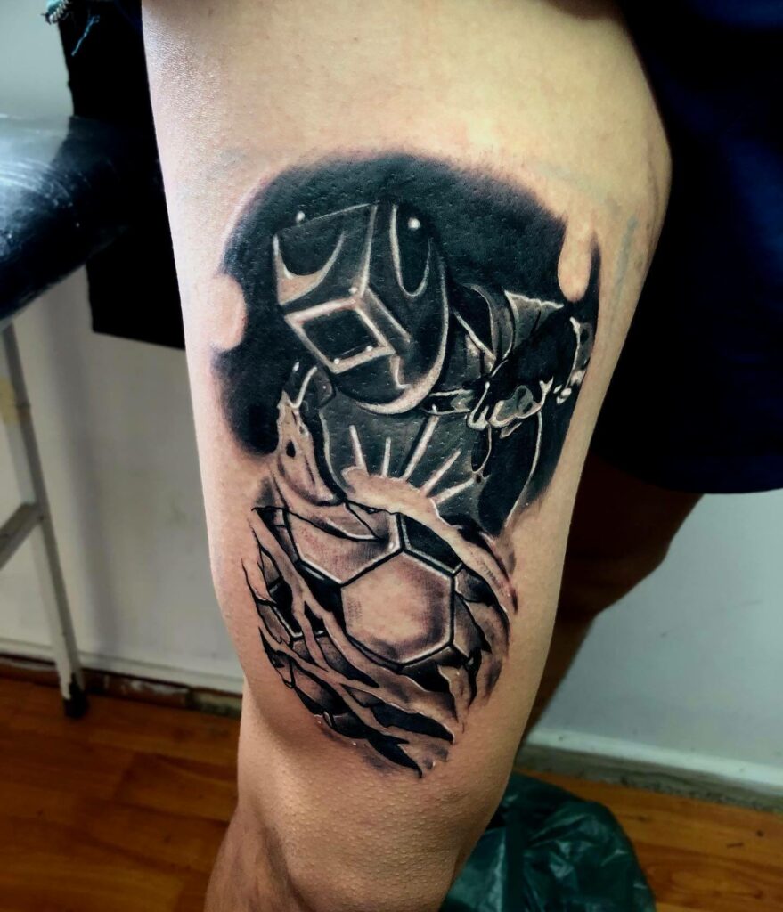 Miller Welders  Check out Robby Richs tattoo of his beloved Digital  Elite Series helmet In honor of National Tattoo Day show us your welding  tattoos  Facebook