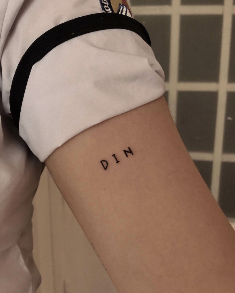 Mini Bold Letter Tattoo