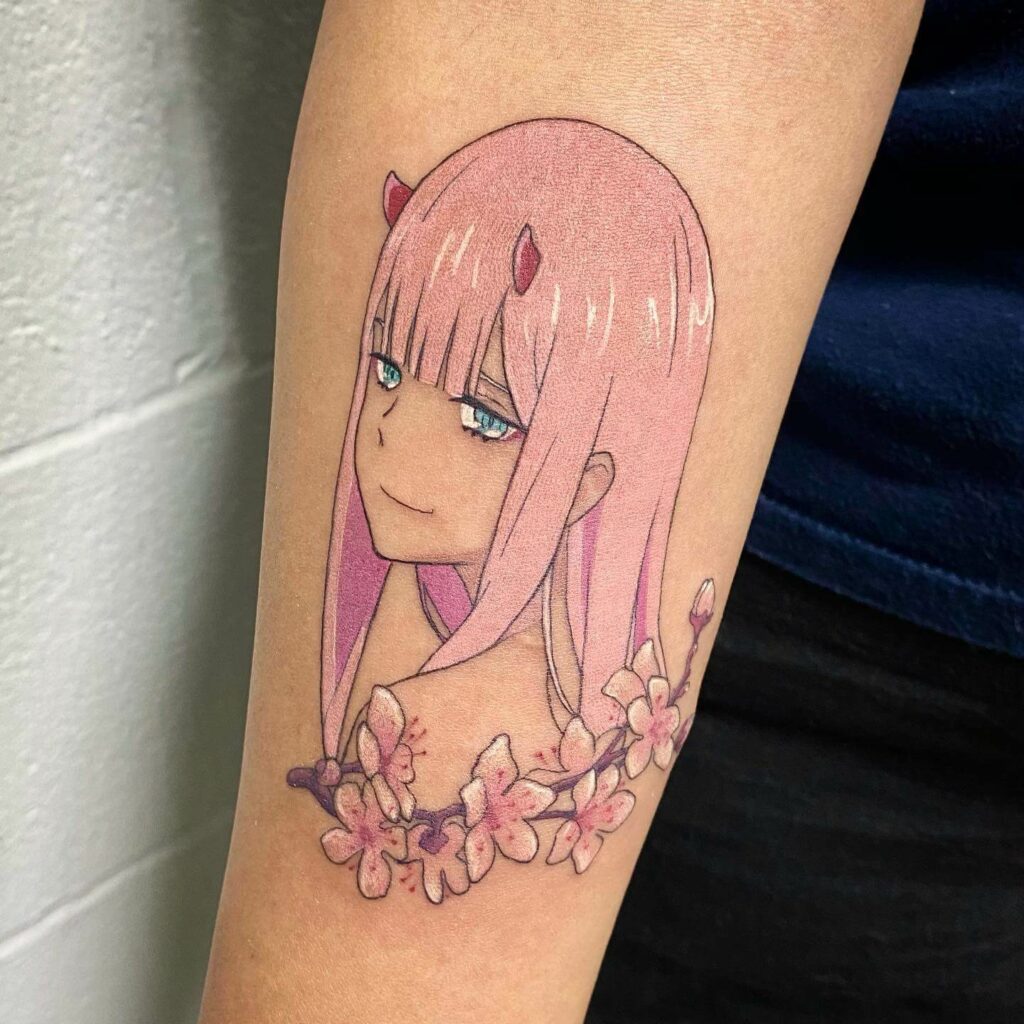  Frail  pe Twitter My Zero Two tattoo is finished Im quite pleased  with it Thanks to Fullmetal989 Hes amazing go check him out   httpstcoZ7VeNO6HzS  Twitter