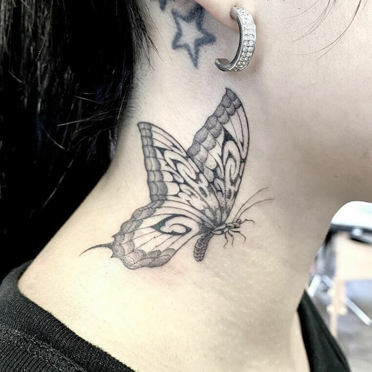 Tribal Butterfly Tattoo