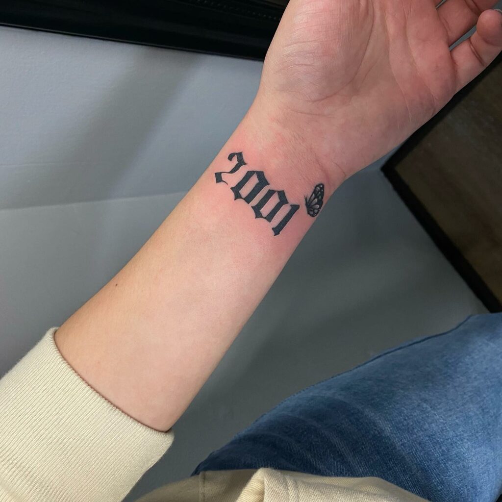 250 Birth Date Tattoos Ideas 2020 Roman Numeral Designs With Beautiful  Fonts  Coordinates tattoo Date tattoos Small forearm tattoos