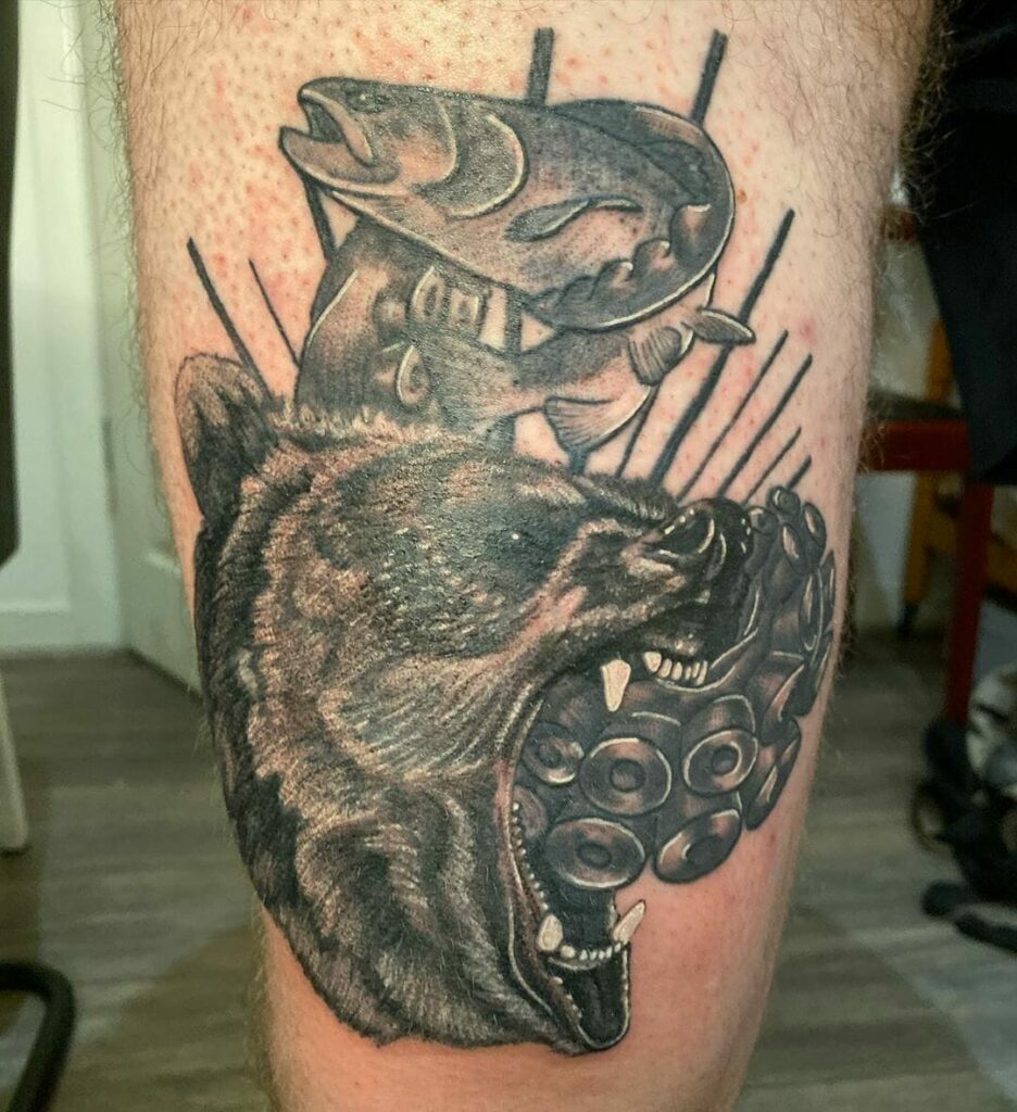 Traditional Bear Tattoo Flash