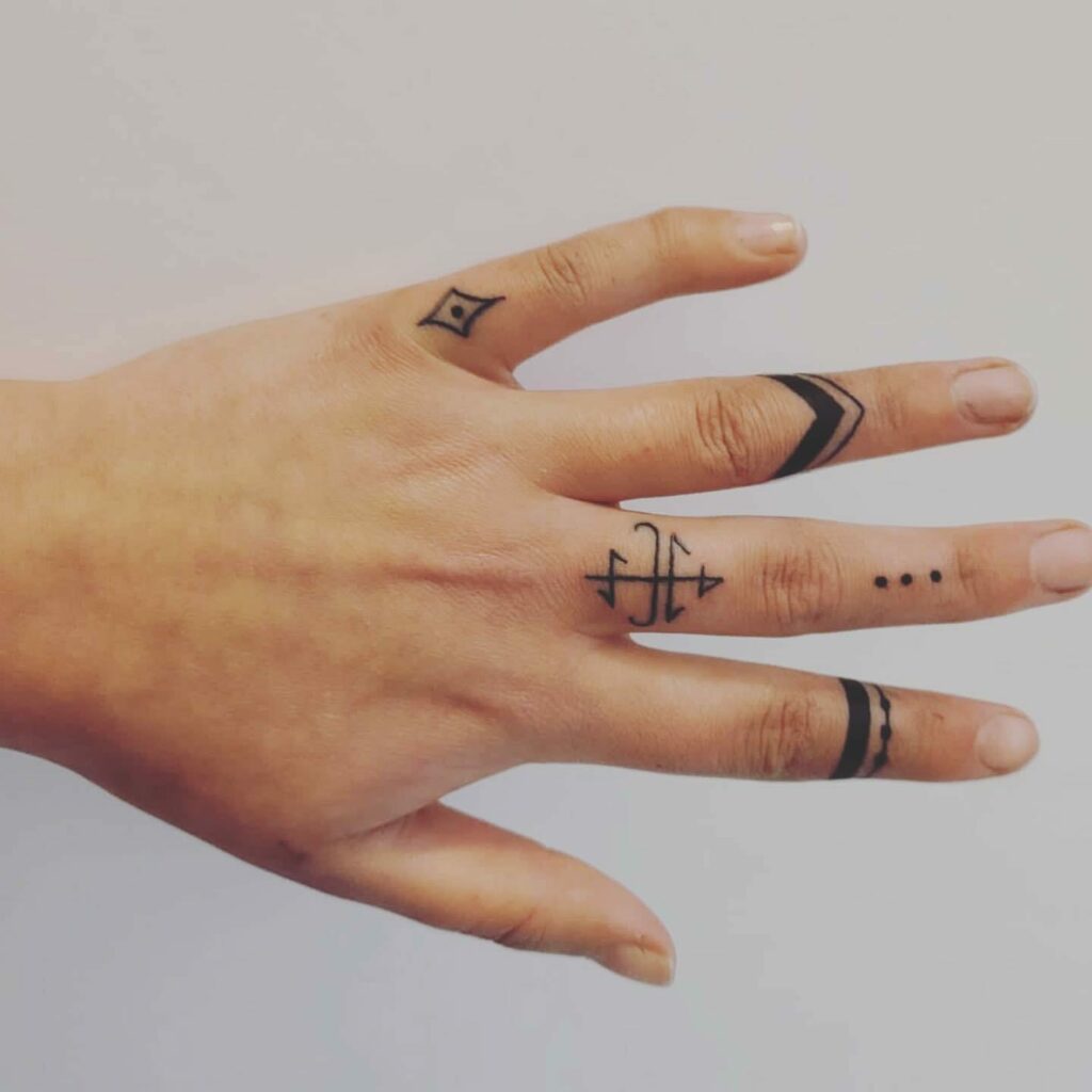 Moon Finger tattoo