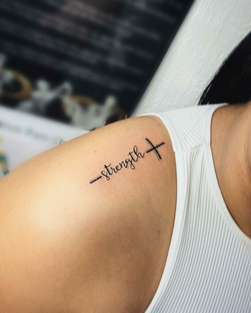 Female Strength Symbol Tattoo