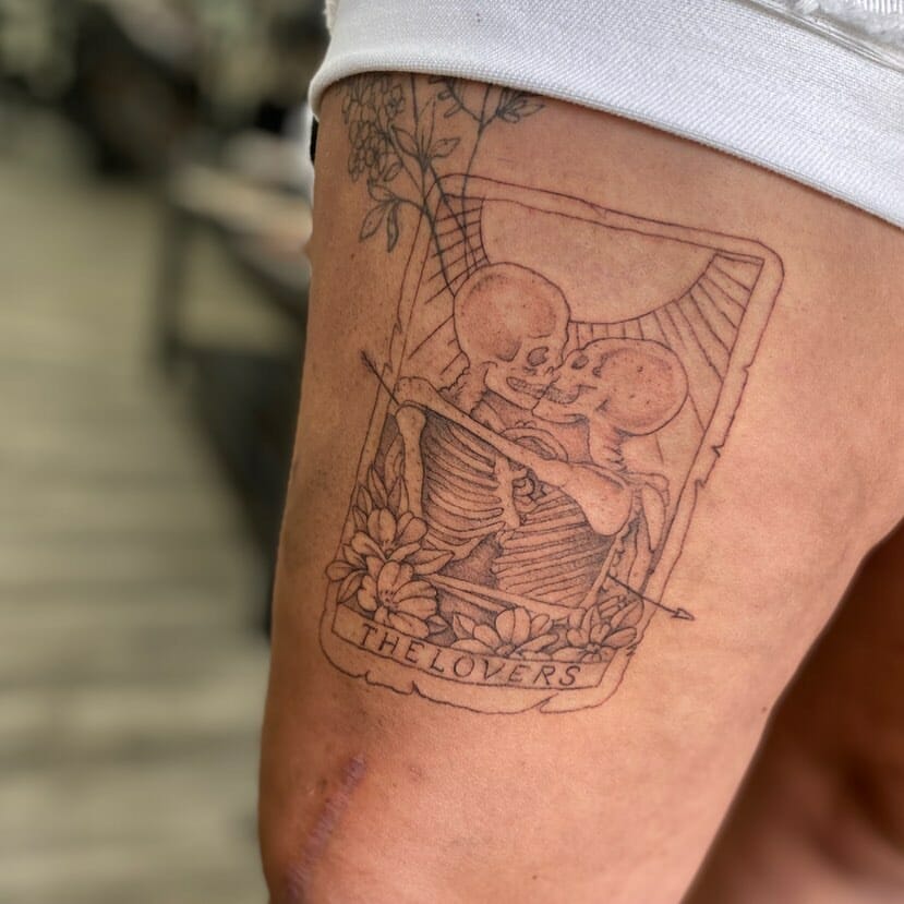 the lovers tarot card tattoo