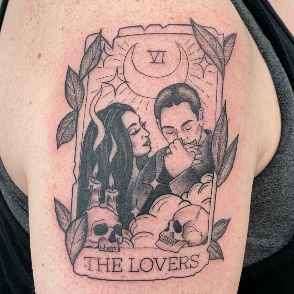 the lovers tarot card tattoo