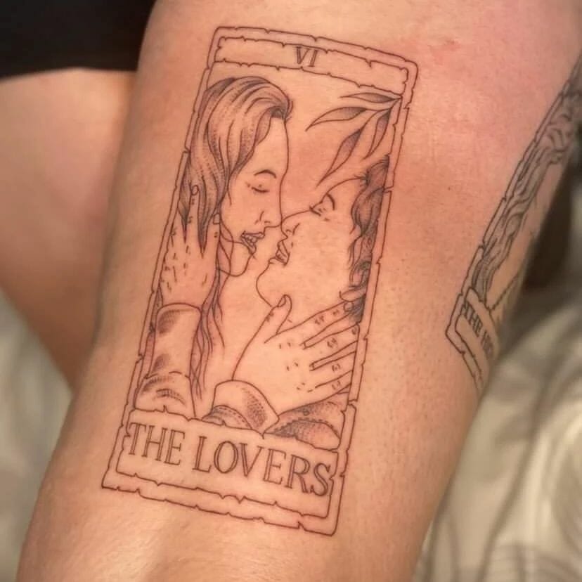 the lovers tarot card tattoo