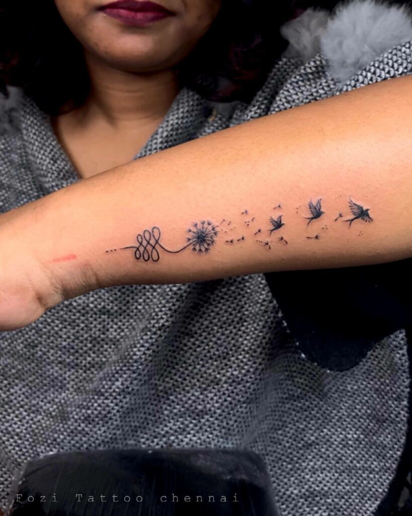 Bloom Into Birds Tattoo