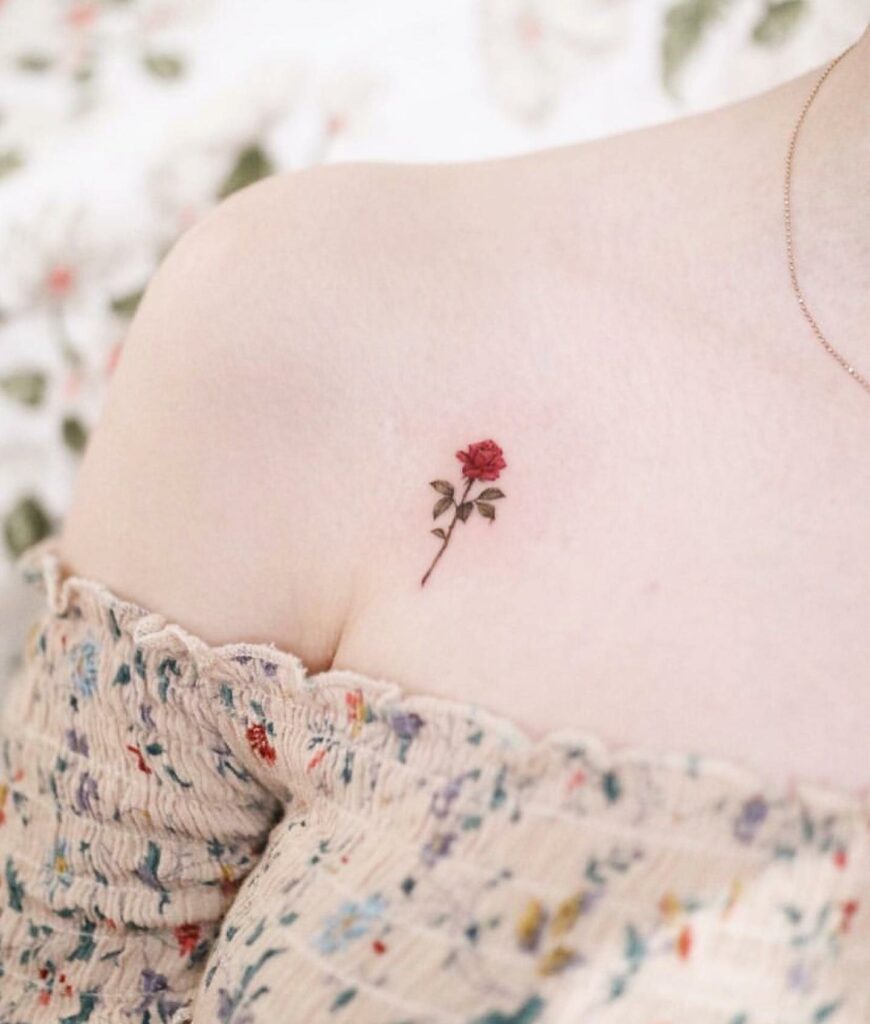 70 Brilliant Rose Tattoos For Chest  Tattoo Designs  TattoosBagcom