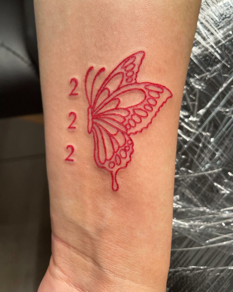 222 Butterfly Tattoo