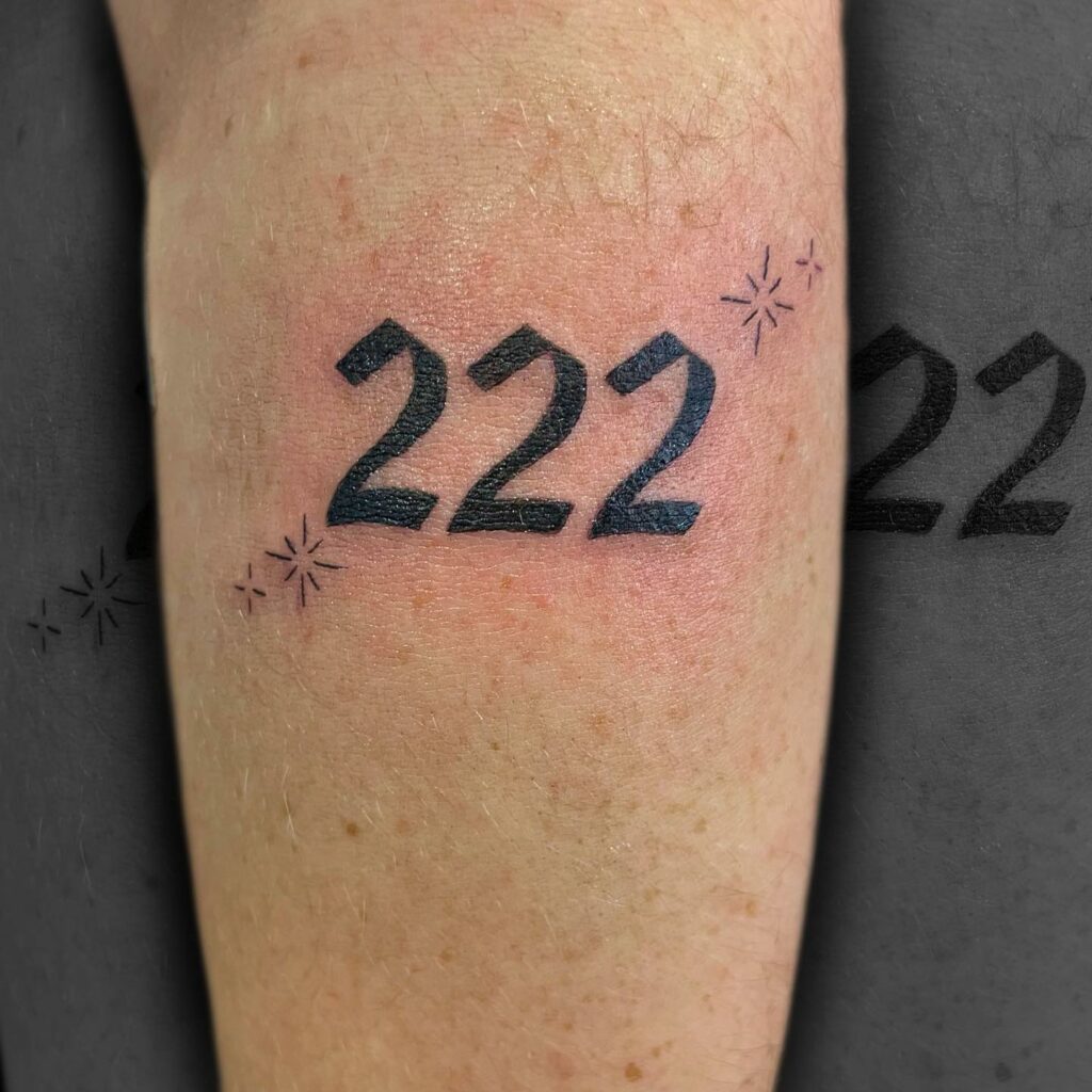 222 Star Tattoo