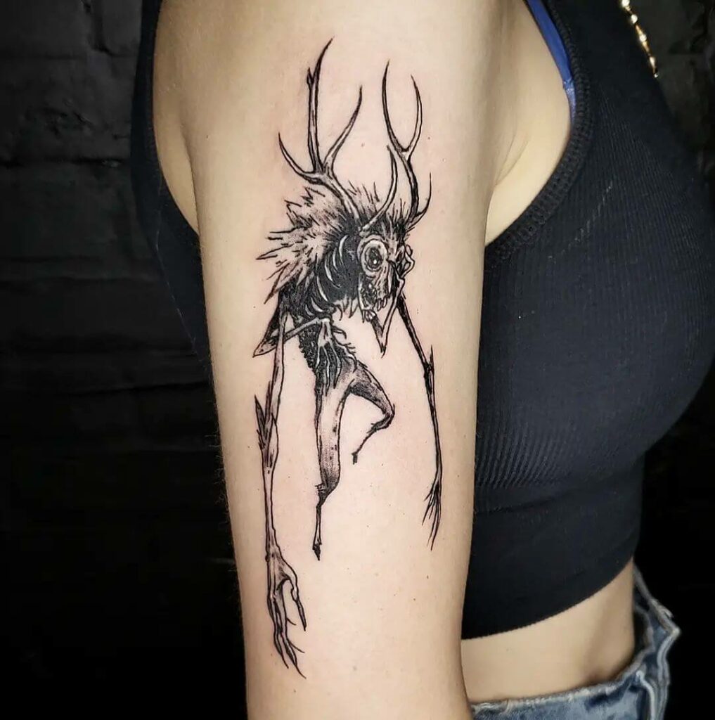 Wild Simple Wendigo Tattoo